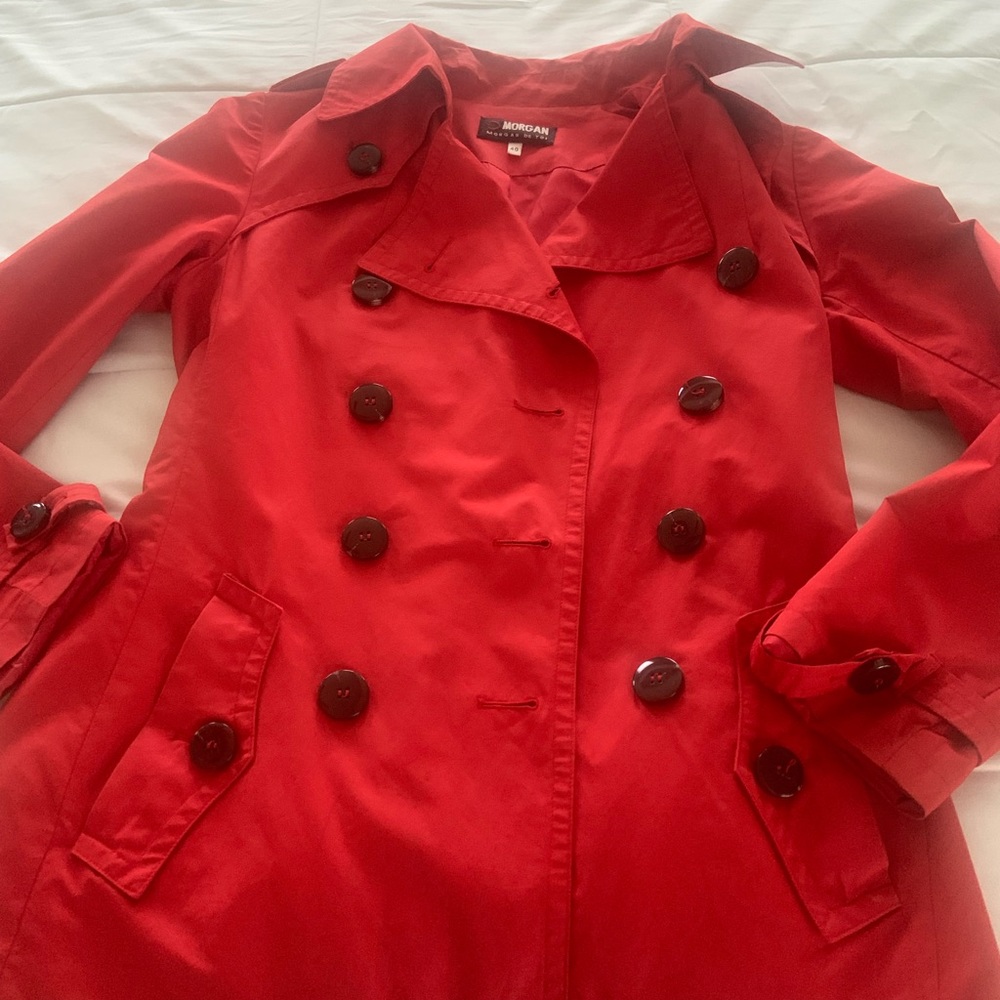 Womens red jacket size 40 small size .